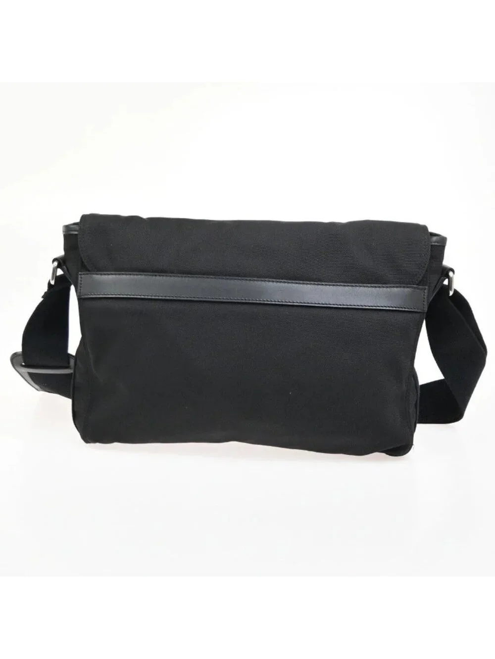 Gucci Sherry Line Messenger Bag Black Canvas Leather